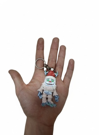 Yeti świąteczny brelok